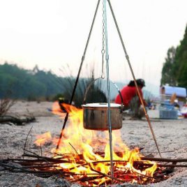 Camping outdoor campfire tripod bracket aluminum alloy