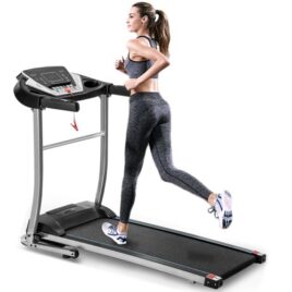 Electric folding home treadmill with 12 preset programs