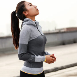 Women’s Hooded running jacket Long Sleeve Sweatshirt